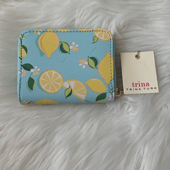 TRINA TURK Lemon Small & Large Continental Zip Around Wallets SET of 2 - Picture 3 of 7